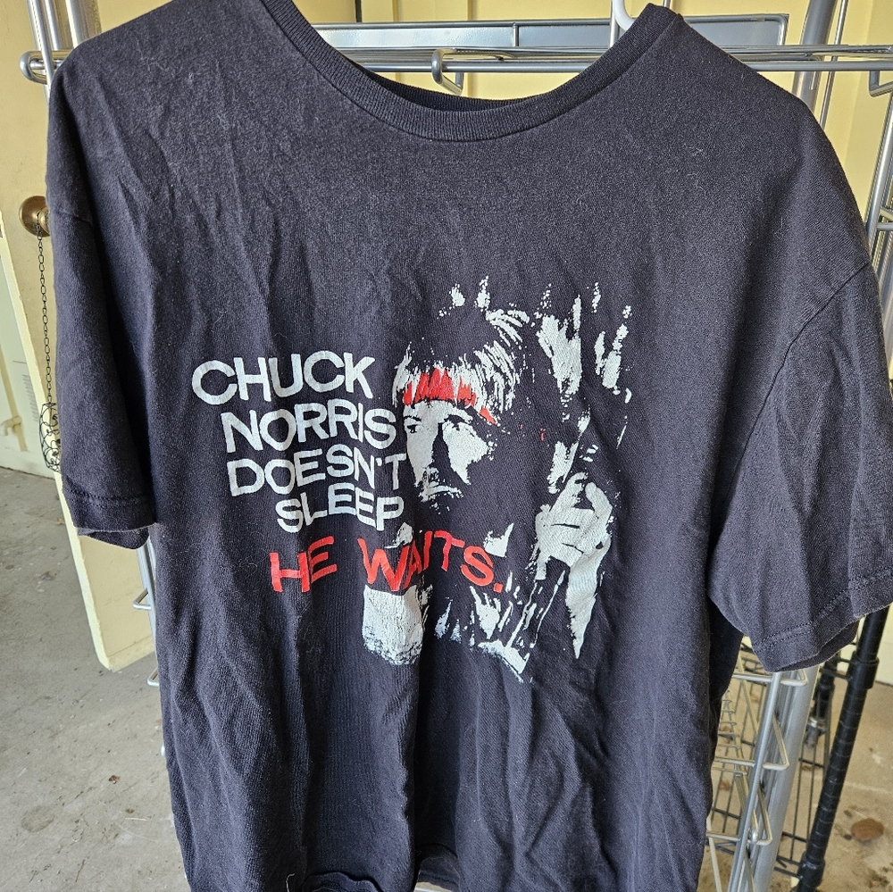Chuck Norris Doesn't Sleep He Waits Tee